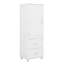Grande armoire de rangement pour salle de bain, présentoir de rangement autoportant avec deux tiroirs et tablette réglable