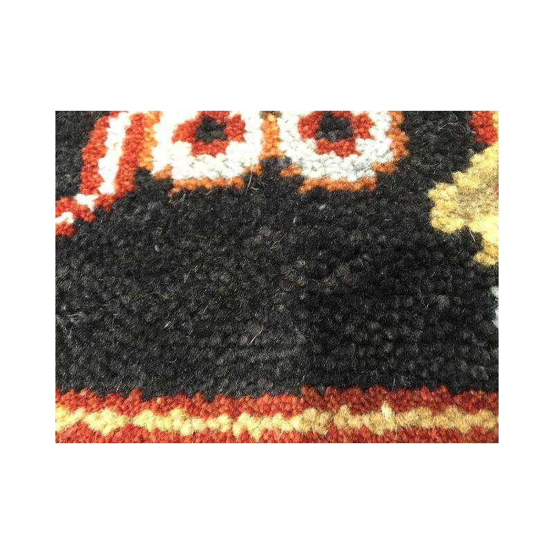 Hand Knotted Wool Area Rug in Rust