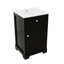 Meuble-lavabo de 20 pouces avec comptoir en céramique à deux niveaux et tablettes réglables-1565077417