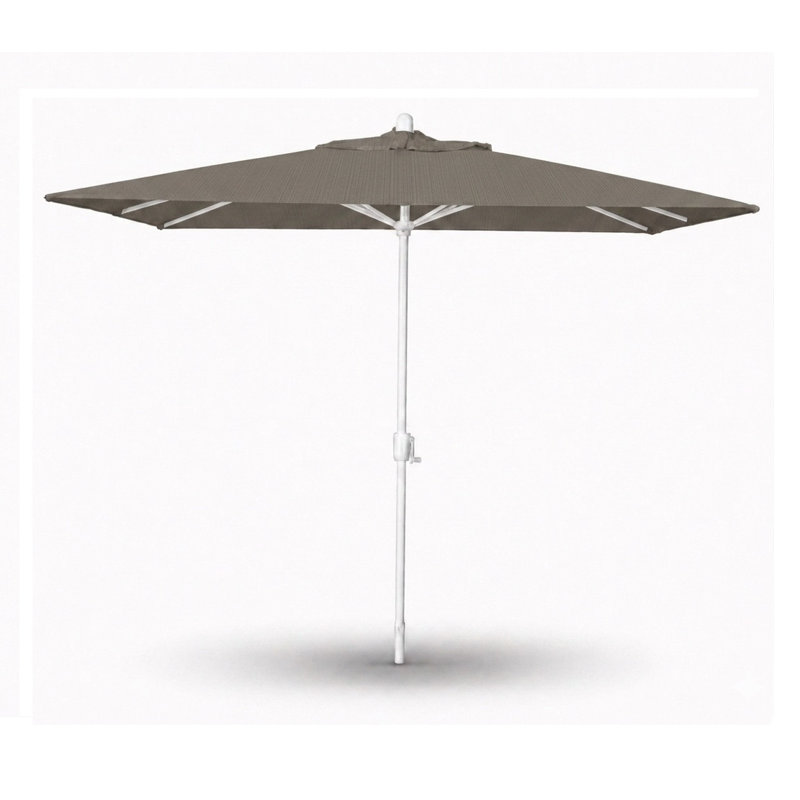 SunbUmbrella 9 pi 10 po x 6 pi 6 po Olivier, Sunbrella® Spectrum graphite à tissage uni, Sable blanc