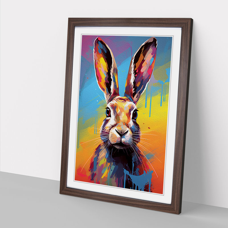 Hare Pop - Framed Print, 46cmH x 34cmW