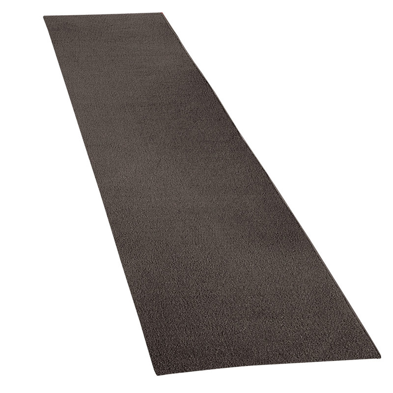 Solid Color Non-Skid Kitchen Mat, Charcoal, Runner 2'4" x 10'