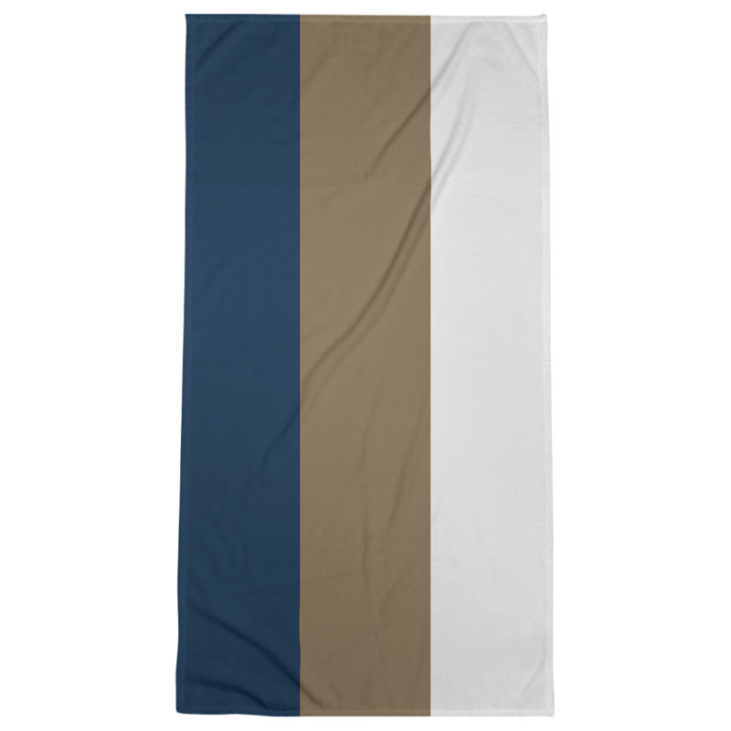 Microfiber Bath Towel, Tennessee Red Football Navy Blue/Brown/Off White