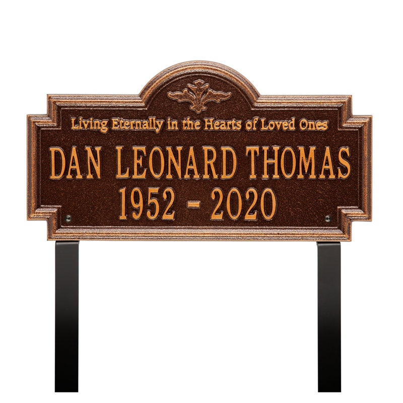 Arlington 'Living Eternally' Memorial Plaque, Yes, Antique Copper