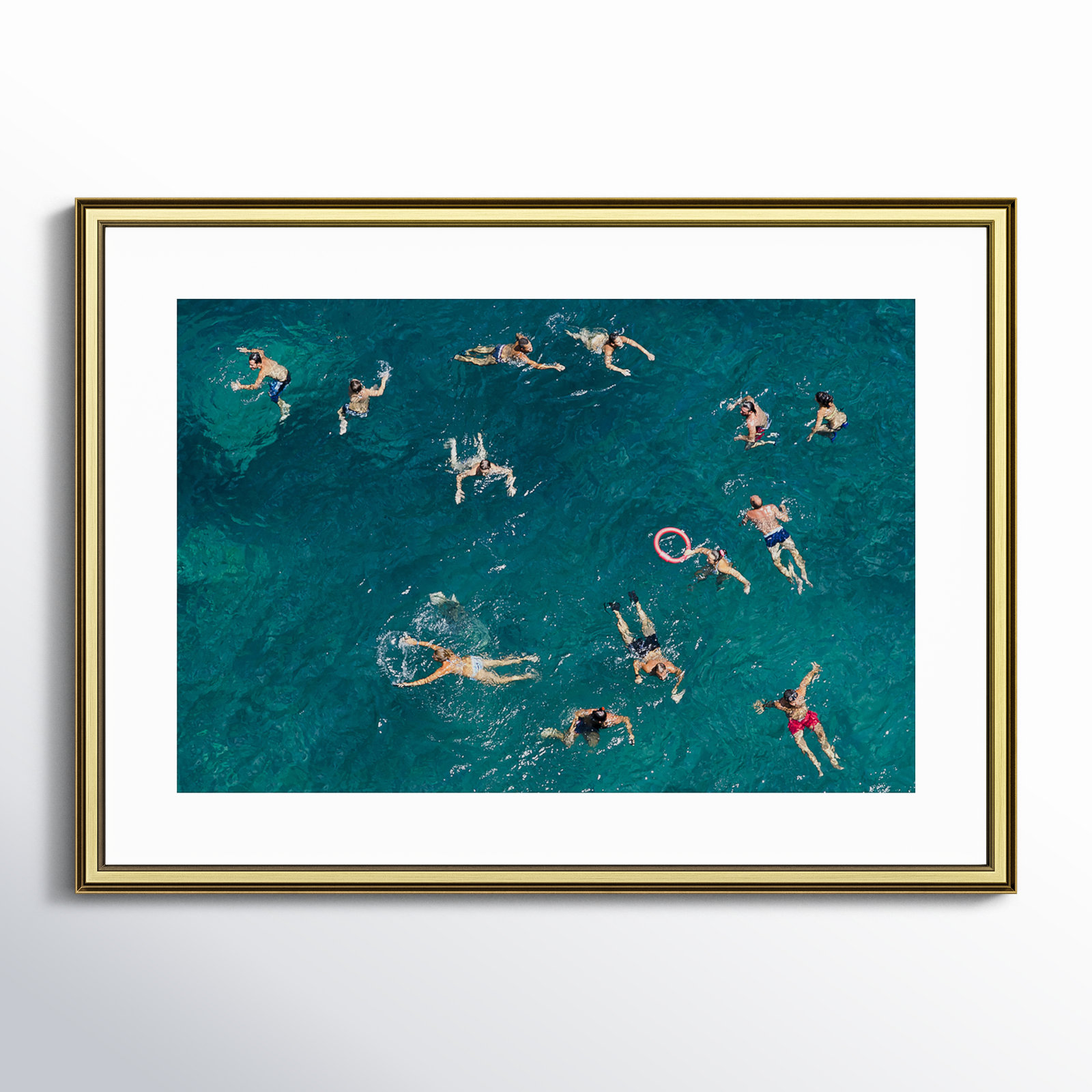 Norvell "Tonti" Print by Tonti, Gold Framed Paper, 17" H x 23" W x 0.88" D