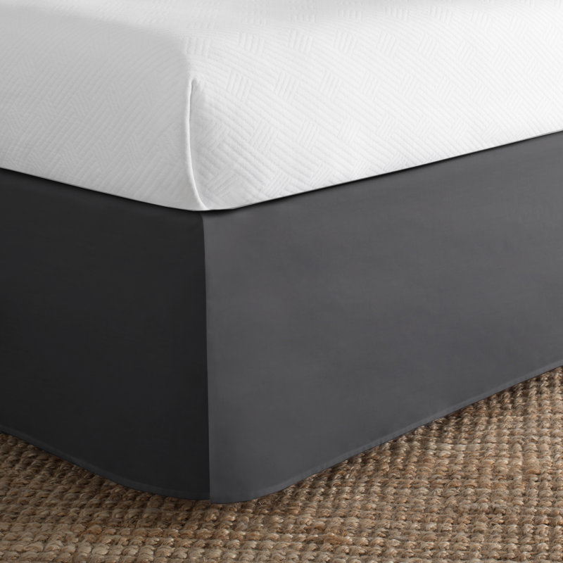Today's Home Pleated Bed Skirt, King, Grey