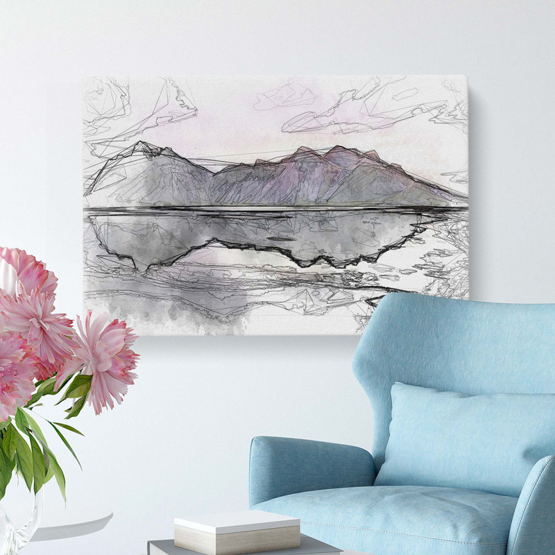 Black Sand Beach Iceland In Abstract - Wrapped Canvas Print, 60cm H x 91cm W x 3cm D
