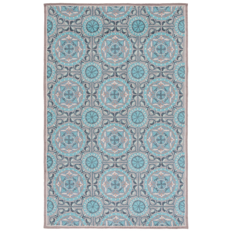 Childers Hand Hooked Performance Geometric Rug