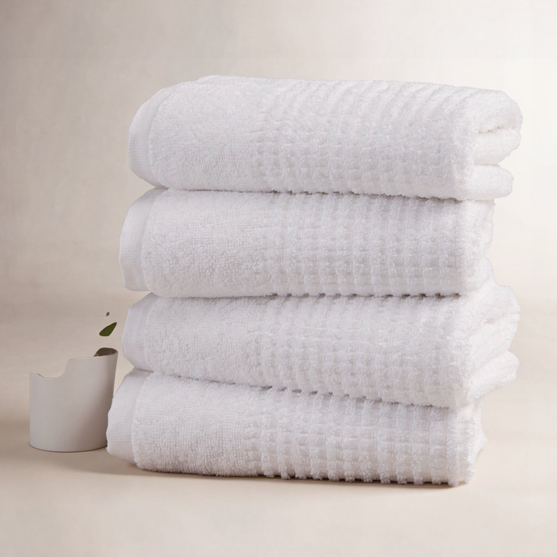 Earline Turkish Cotton Hand Towel Set, White