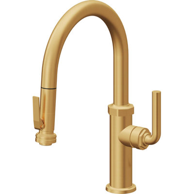 Descanso Kitchen Pull-Down Kitchen Faucet with Squeeze Sprayer - Low Arc Spout
