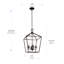 Lustre cage noir 4 lumières Florentien
