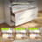 5-Tier White Bookcase with 2 Drawers Storage Organizer
