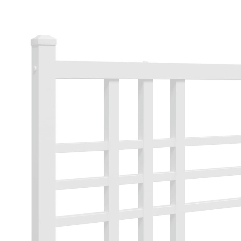 Klemme Metal Open-Frame Bed, White, Twin XL