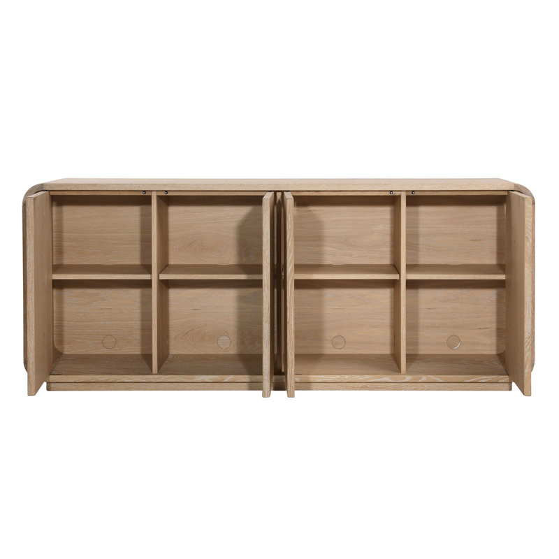 Perri 78'' Natural Oak Wood Sideboard