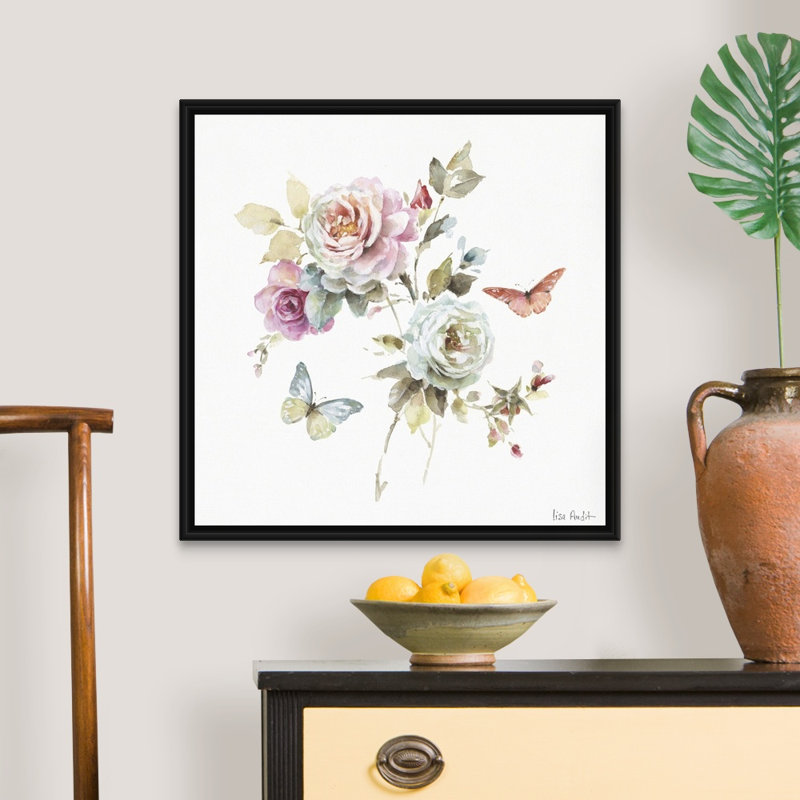 «Beautiful Romance VII» par Audit Lisa - reproduction d'art sur toile, H 26 po x l 26 po x P 2 po, Toile avec cadre noir