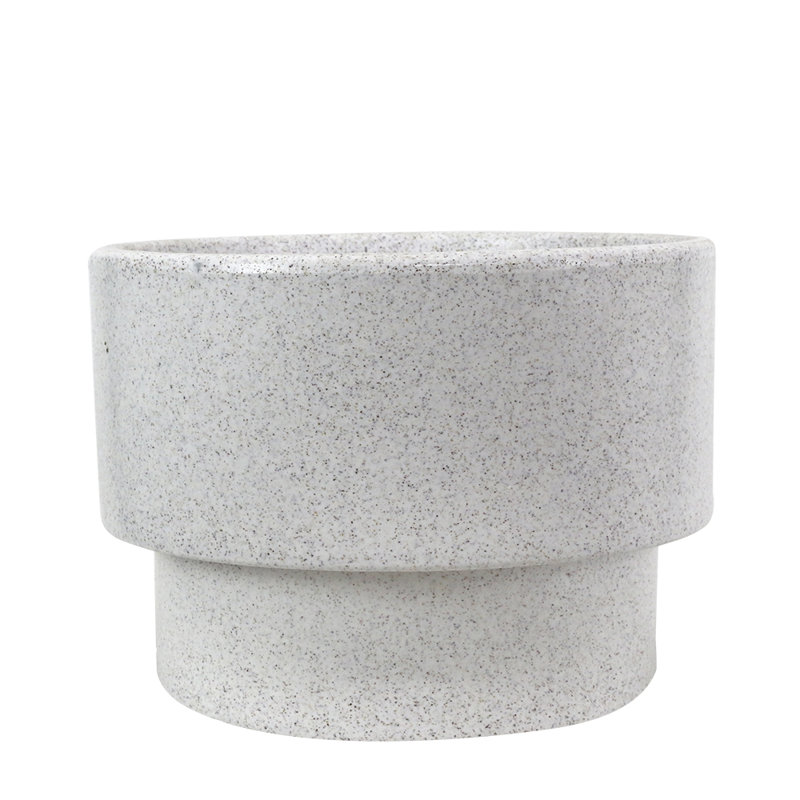 Williard Pot Planter, White, 12" H x 11.4" W x 11.4" D
