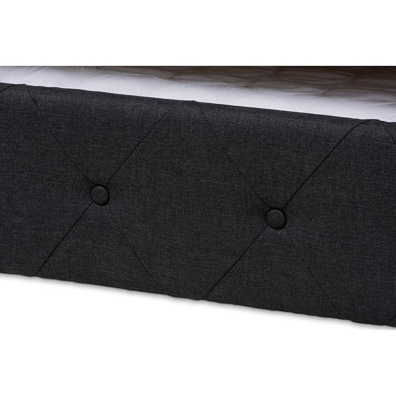 Monastiri Upholstered Daybed, Dark Gray, Queen