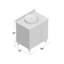 Ensemble de meuble-lavabo simple 31 po Galyon-27808877