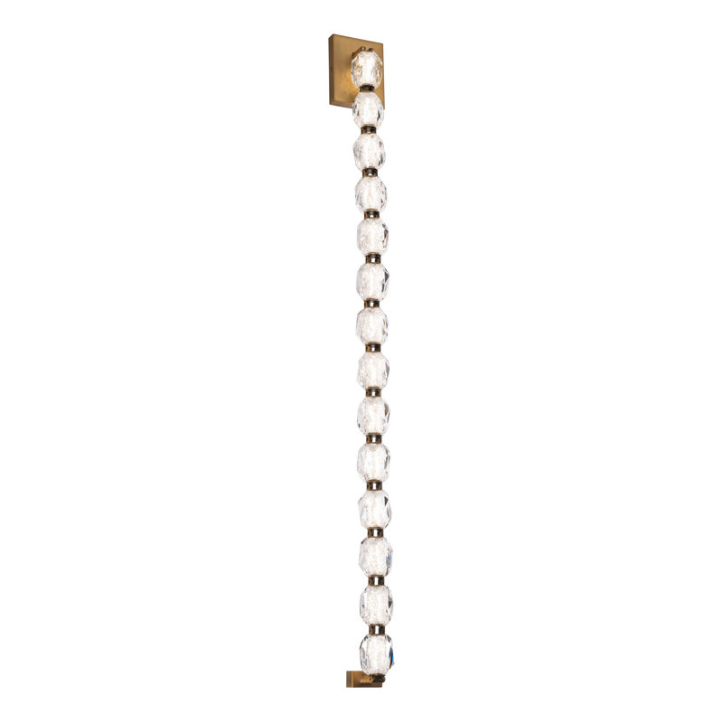 Seduction LED Armed Sconce, Aged Brass, 52.88" H x 4.75" W x 3.75" D