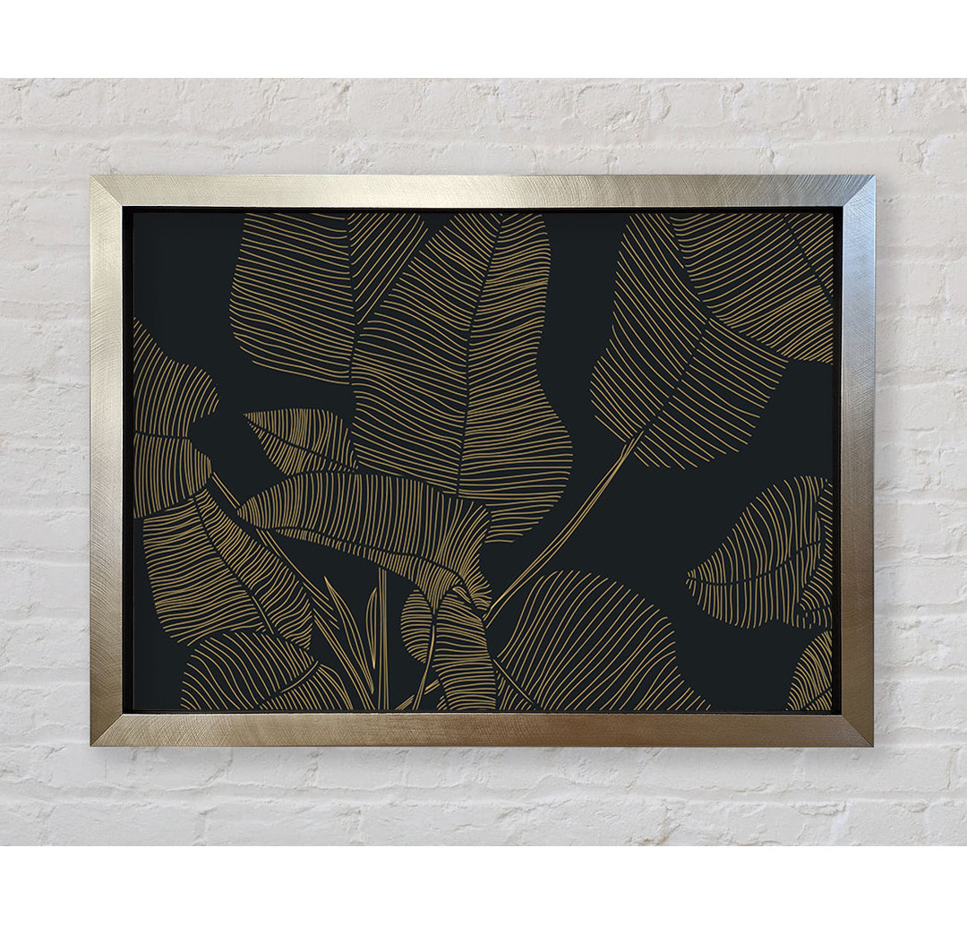 The Gold Lined Leaf - Einzelner Bilderrahmen Kunstdrucke