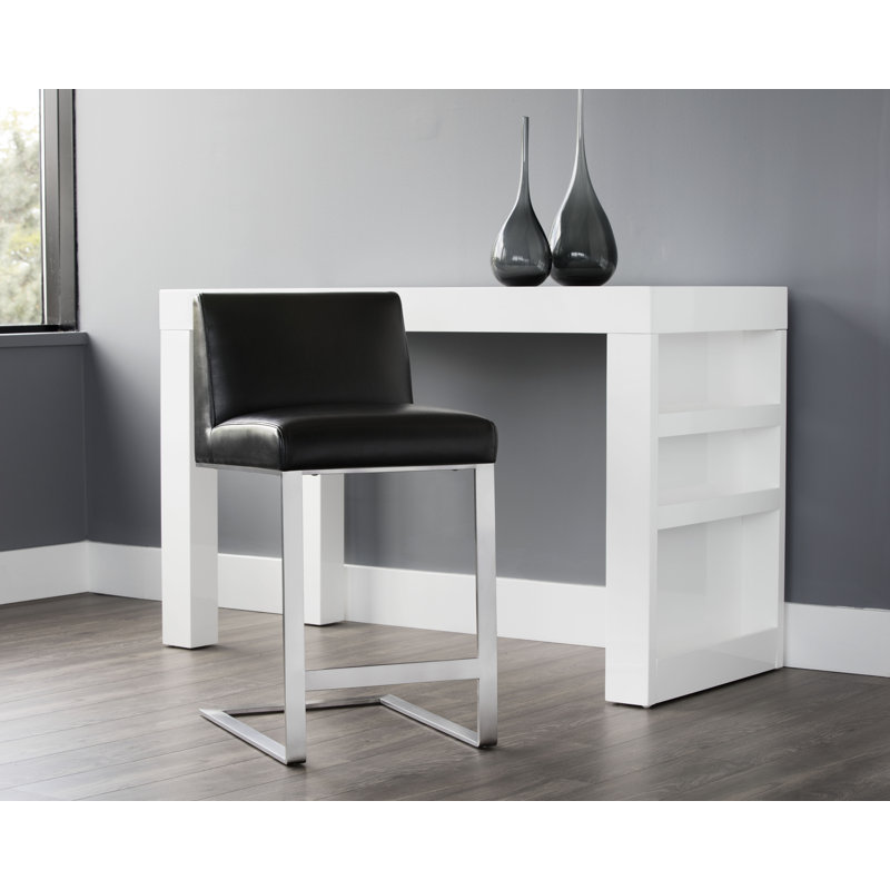 Dean Bar & Counter Stool, Black, Stainless Steel, Counter Stool (26" Seat Height)