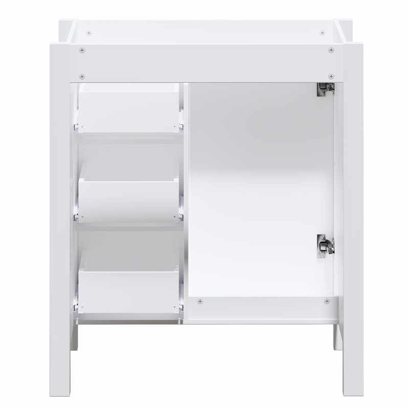 Base de meuble-lavabo simple 30 po seulement, Blanc