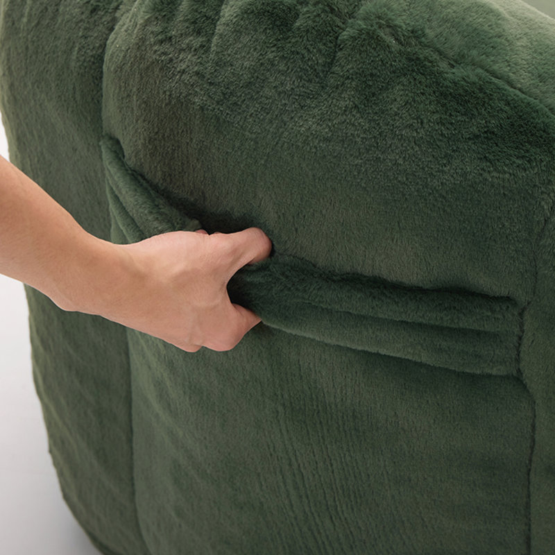 Fauteuil à billes pour le salon et la chambre à coucher, Green Fabric