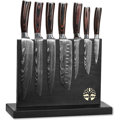 CG INTERNATIONAL TRADING 7 Piece High Carbon Stainless Steel Knife Block Set