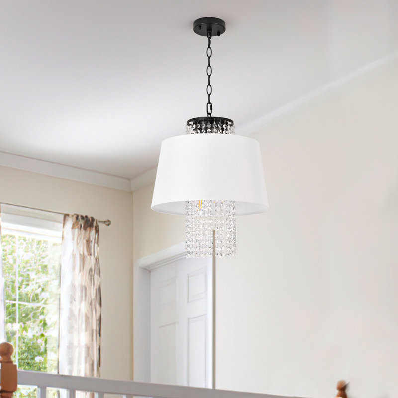 3-light Crystal Fabric Pendant