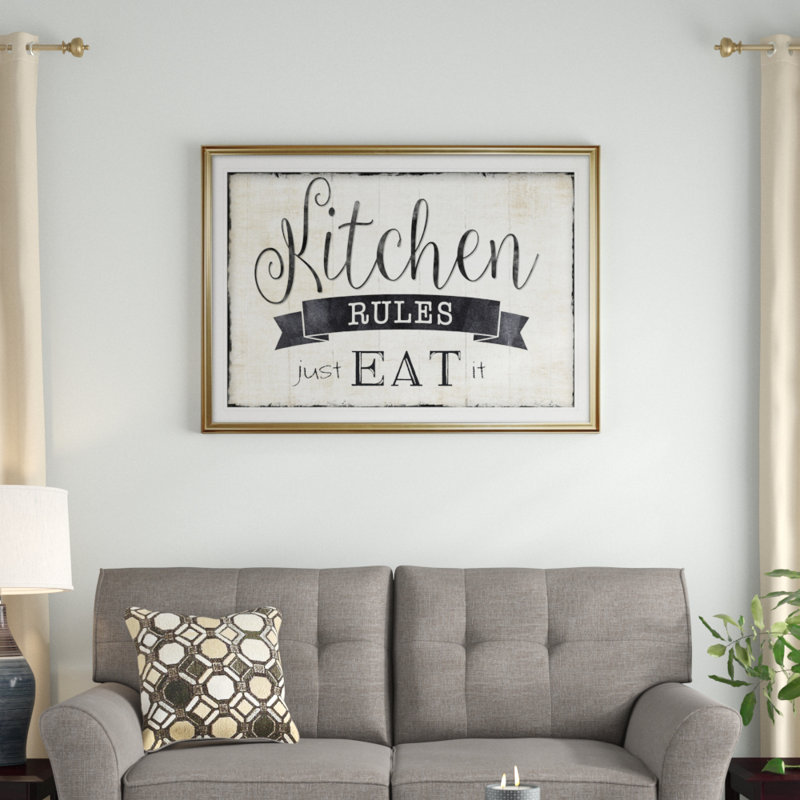 " Just Eat It ", Gold Framed, 31" H x 43" W x 1.5" D