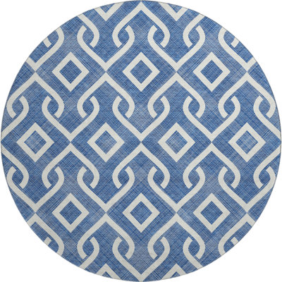 Premium Machine Washable Cerrito Blue Rug