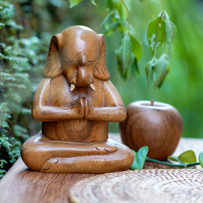 Sculpture Novelli assise Ganesha