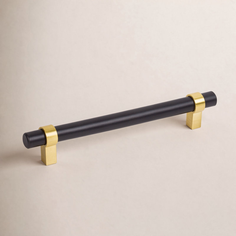 Key Grande Bar / Handle Pull, Matte Black/Brushed Gold