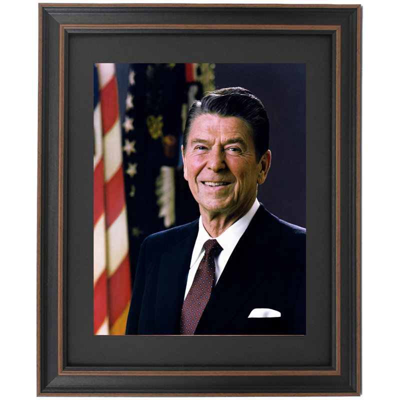 Portrait de Ronald Reagan vers 1980 | Reproduction encadrée, H 36 po x l 28 po
