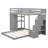 Bunk Bed With 3-Layer Shelves, Drawers And Storage Stairs