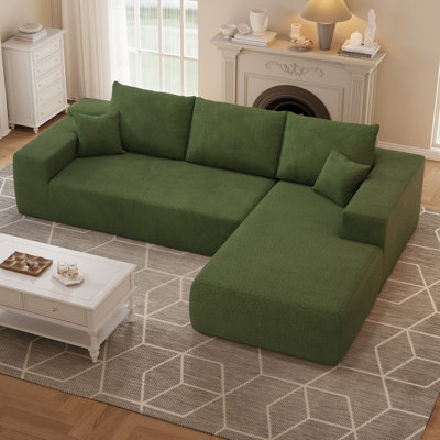 2-piece No Assembly Required Cloud Fleece Sectional by Ebern Designs