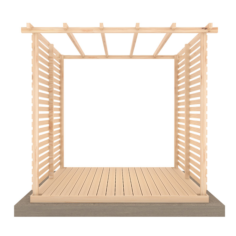 Ivy Garden Pergola with Decking & Sides
