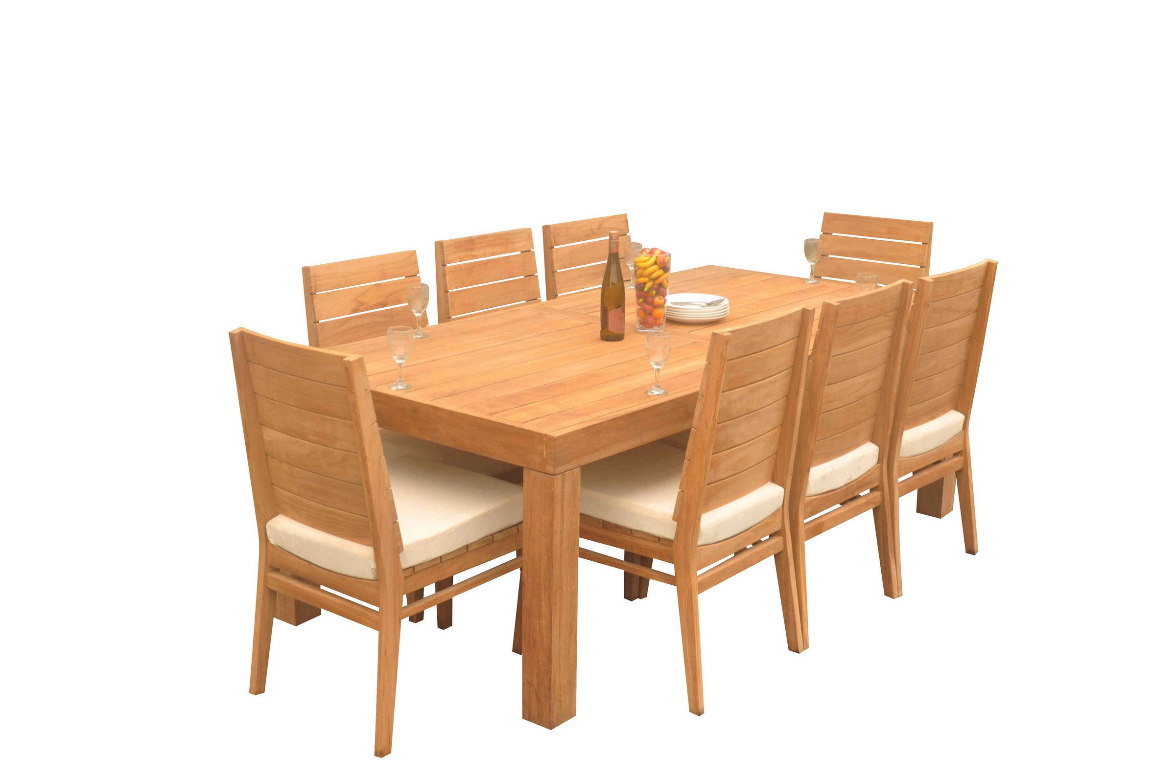 Teak Smith Rectangle 8 - Person 122" Long Teak Dining Set | Perigold