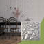 Panneau mural décoratif 3D en schiste EnduraWall l 19 5/8 po x H 19 5/8 po, acier foncé métallique (couvre 2,67 pieds carrés)-123525994
