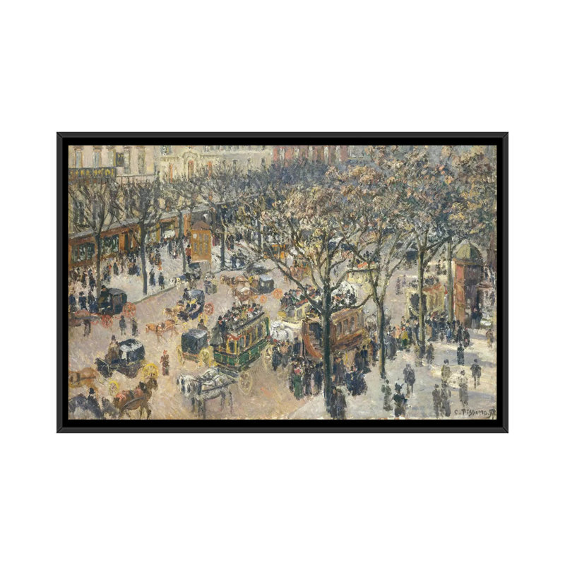"boulevard des italiens, matin, soleil, 1897" par camille pissarro, impression sur toile, H 18 po x l 26 po x P 1,5 po