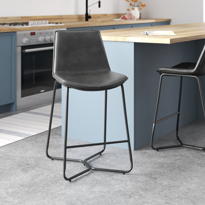 Alivia Upholstered Counter Stool with Metal Frame