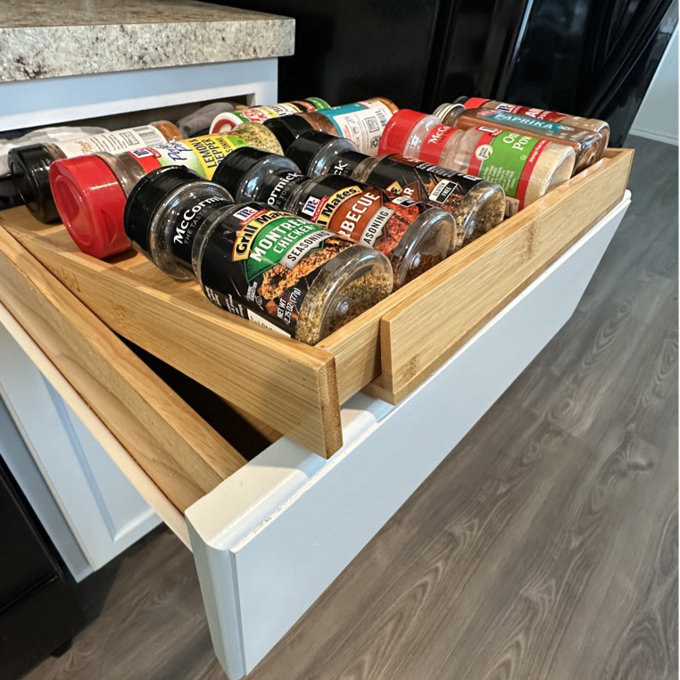 SpaceAid Organiseur De Tiroir à épices En Bambou (nécessite Un Tiroir