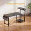 Metal Base Computer Desk with Power Outlet-532274457