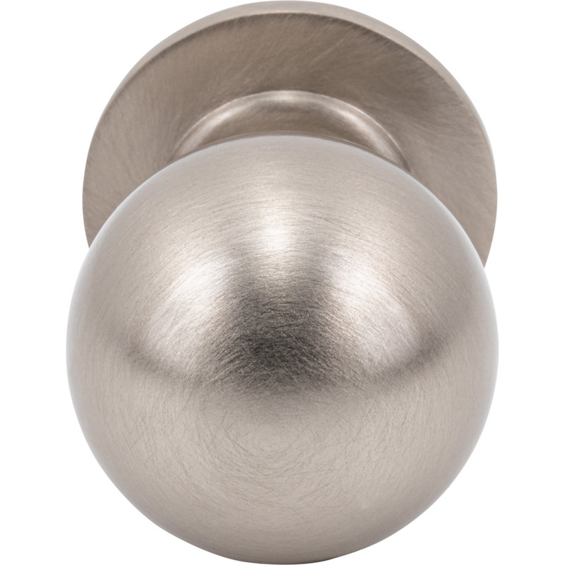 Divina 1 1/8" Diameter Round Smooth Knob, Brushed Satin Nickel