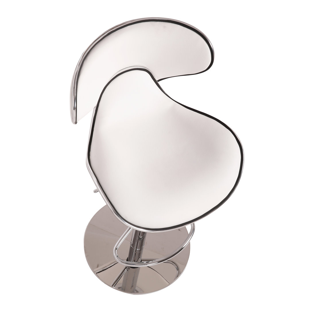Basnight Swivel Upholstered Counter Stool with Metal Frame