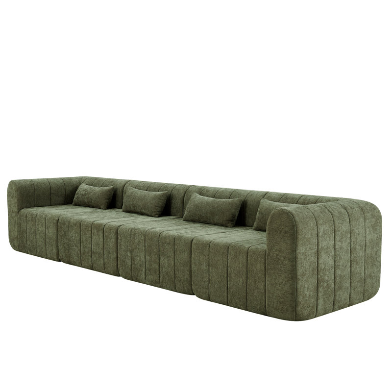 Canapé modulaire 145,5 pouces, Vert