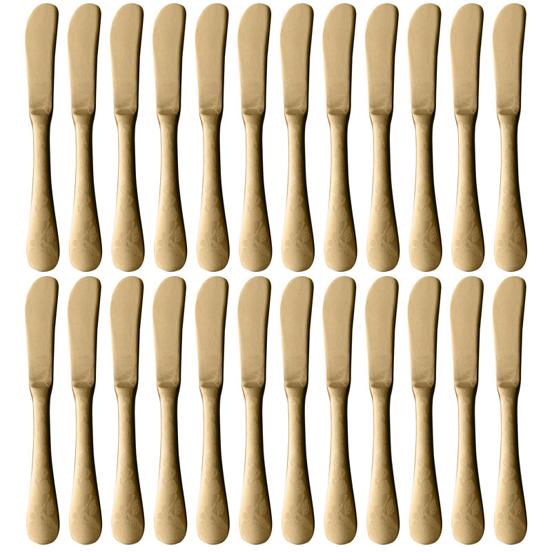 Venere Stainless Steel Butter Knife, Ice Gold