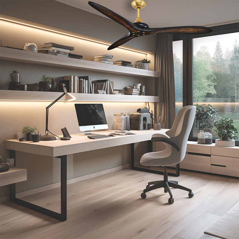 Minka Aire Vapor - 60" Ceiling Fan, Toned Koa, Coal