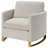 Baber Upholstered Curved Track Arm Chair Beige-1359678999