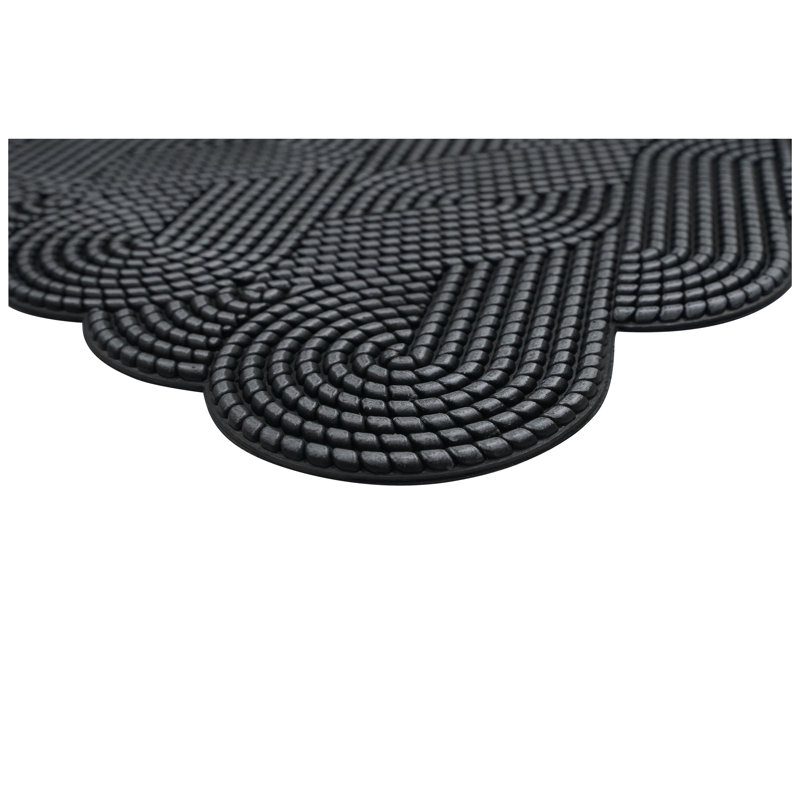 Tapis cuivre cuivré noué 18 po x 30 po, Argent argent
